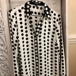 The Limited black/white dot blouse size S